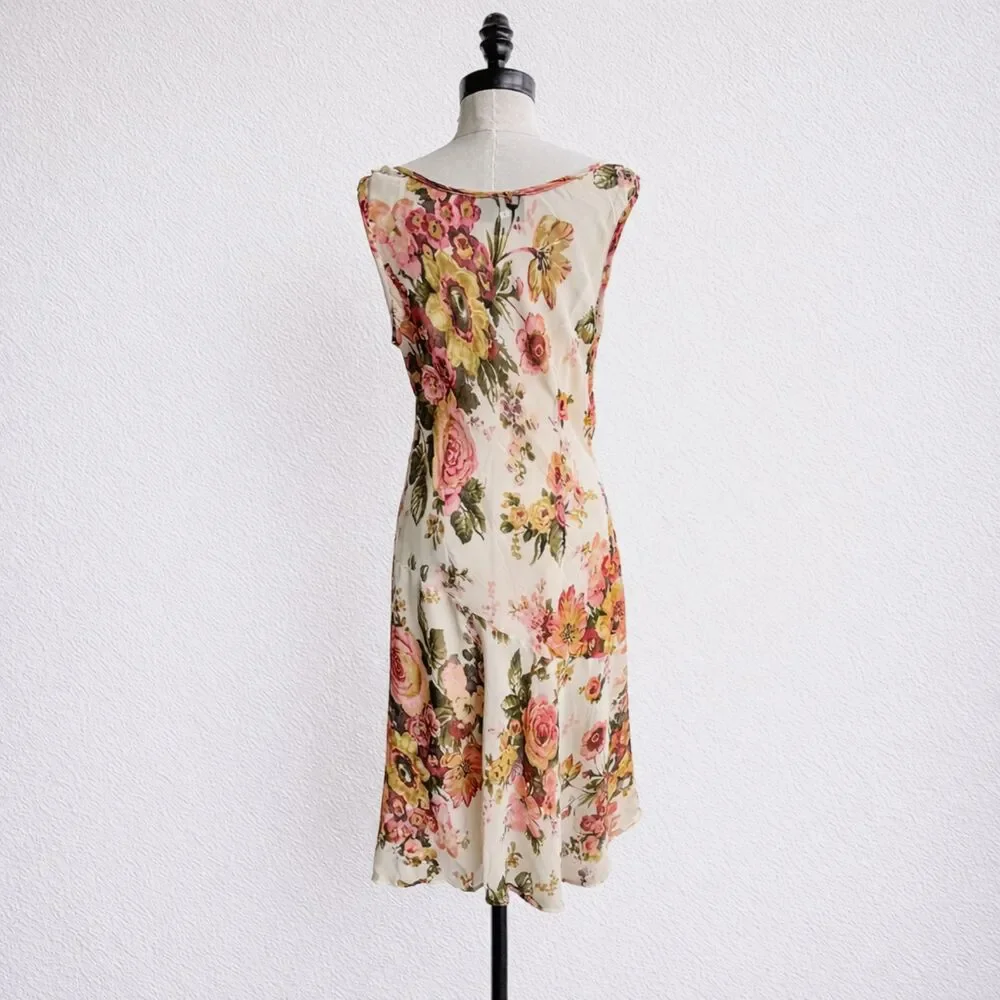 Y2K Dress DressBarn Fairy Beaded XL Flowy Sheer Fantasy Midi Formal Summer NWT - Picture 2 of 7